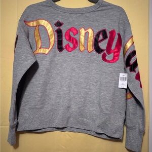 Disney Gray Sweatshirt with Red and Gold Lettering